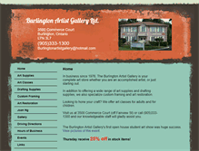 Tablet Screenshot of burlingtonartistgallery.com